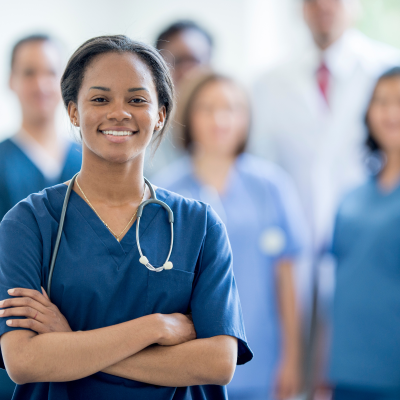 Nurse smiling
