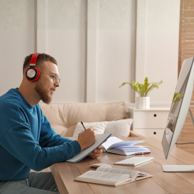 Man studying