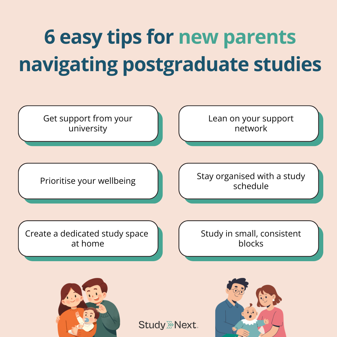 6 Easy Tips For New Parents Navigating Postgraduate Studies
